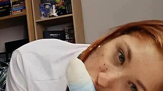 POV teen sex tape with black stockings and amateur creampie