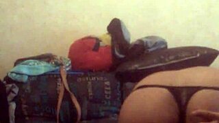 Amateur gay man's home video featuring a transgender woman