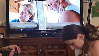 Teen friend gives blowjob for rent money in homemade video