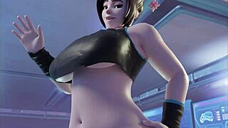 Seductive Mei Overwatch compilation with focus on big assets