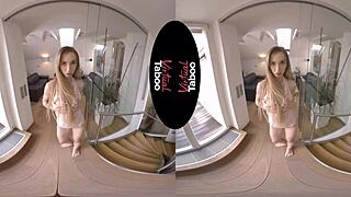 Enjoy a shaved-up close-up in VR porn