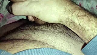 Cumming hard while wanking in the morning