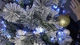 Steamy Christmas gift from stepsister Anna: intense sex and oral completion