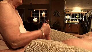 A thrilling gay cumshot competition with big cock and tits