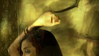 Sensual Indian beauty's seductive undressing show