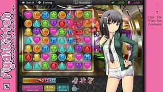 HuniePop game walkthrough with a anime and girl gamer