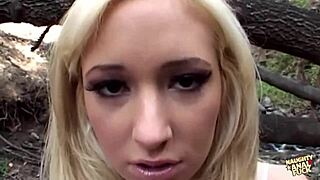 Blonde cheats on her boyfriend for anal sex and swallows cum
