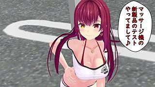 Lesbian sex with toys in animated NTR video