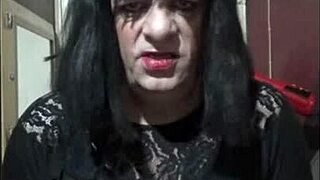 Sissy crossdresser indulges in solo pleasure and backdoor fun