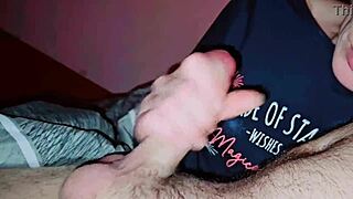 Amateur girl swallows cum after sucking dick