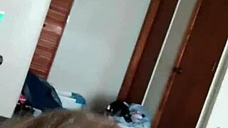 Mature slut gets spit and cum on her tits