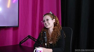 Aroused ginger girl receives oral pleasure before returning to adult industry