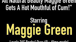 Maggie Green's passionate blowjob and satisfying cumshot in POV