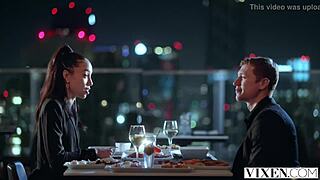 Alexis and Oliver's intense first date with oral and anal play