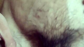 Gay amateur plays with his navel and cums