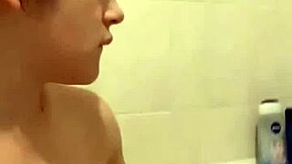 Sensual Ritafox cleans her stunning breasts and pussy