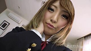 Japanese girl gets her shaved pussy pounded hard
