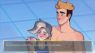Steamy visual novel: Naughty teacher seduces her young student