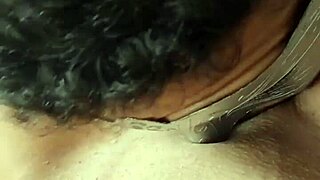 Honey's natural tits bounced as she squirts on his cock in oral sex