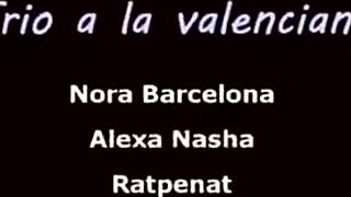 Valencian party girl gets a messy 3some on holiday