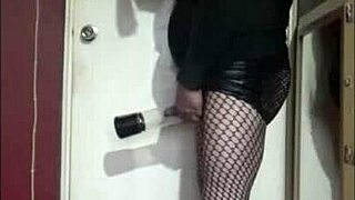 A kinky shemale amplifies her assets with a sex toy