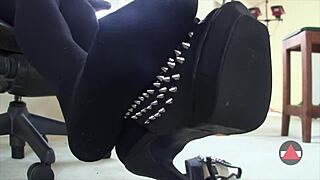 Seductive footwear display