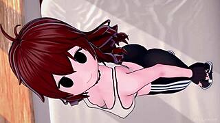 Animated girlfriend gets naughty in bed