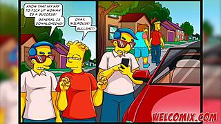 Hunt for women using an app: A Simptoons comic featuring big tits