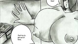 Giantess animation: breasts and ass expansion