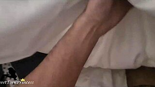 Stunning brunette enjoys shower masturbation in hotel room