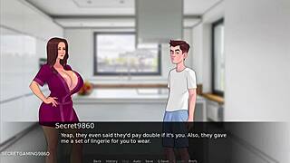 Mature seduction: Ava's alluring 3D lingerie showcase