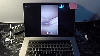 A sizzling hot MILF porn star gets naughty with a webcam-loving fan