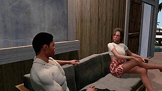 Jack and Emma indulge in spanking in a heavenly setting