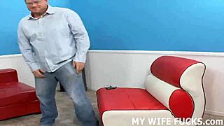 Experience a BDSM-themed porn video featuring a submissive wife riding a well-endowed man