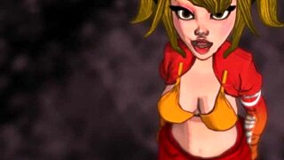 Explore the tantalizing 3D cartoon model Sweet Brandies' voluptuous derriere