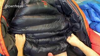 Nylon fetish fun with inflatable pool toys and masturbation