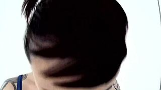 Stunning pornstar Chloe Carter performs a mind-blowing, deepthroat BJ on a massive cock