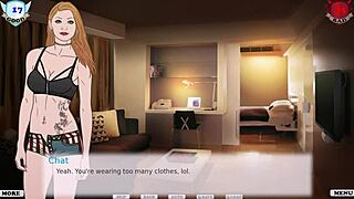 Corrupted college girl Ash explores threesome with her boyfriend and his friend in adult gaming world