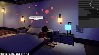 A steamy encounter between a Roblox demon and his seductive devotee