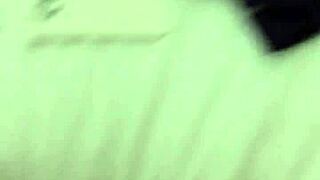 A beautiful goddess receives a cumshot on her feet while wearing classic stockings