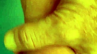 Double stimulation leads to explosive climax in uncut foreskin