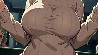 Ghibli anime girl enjoys a steamy night of rain and cum