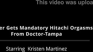 Kristen Martinez experiences intense pleasure from Doctor Tampa's treatment with the Hitachi wand vibrator