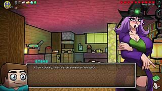 A horny witch gets fucked hard on a cake-themed bed