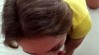Hardcore POV action with a curly-haired teen getting a big cock