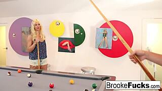 Brooke's steamy pool session with Vans' balls and sexy poses