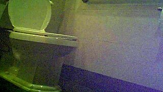 Secret observer of urination in the bathroom