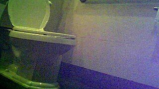 Secret observer of urination in the bathroom