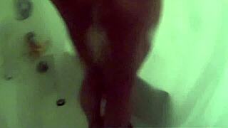 Dahlia sky's seductive solo shower session