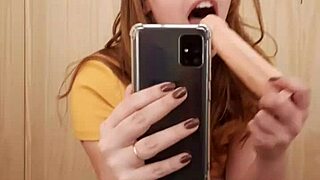 Masturbating in the fitting room of a store